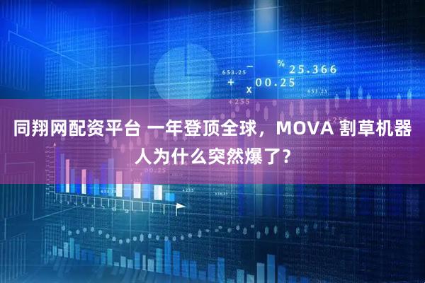 同翔网配资平台 一年登顶全球,MOVA 割草机器人为什么突然爆了?