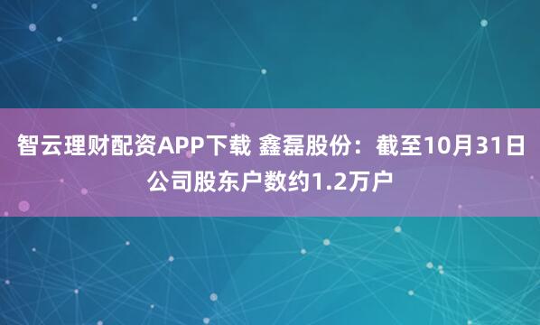 智云理财配资APP下载 鑫磊股份：截至10月31日公司股东户数约1.2万户