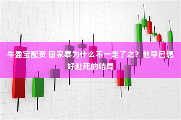 牛盈宝配资 田家泰为什么不一走了之？他早已想好赴死的结局